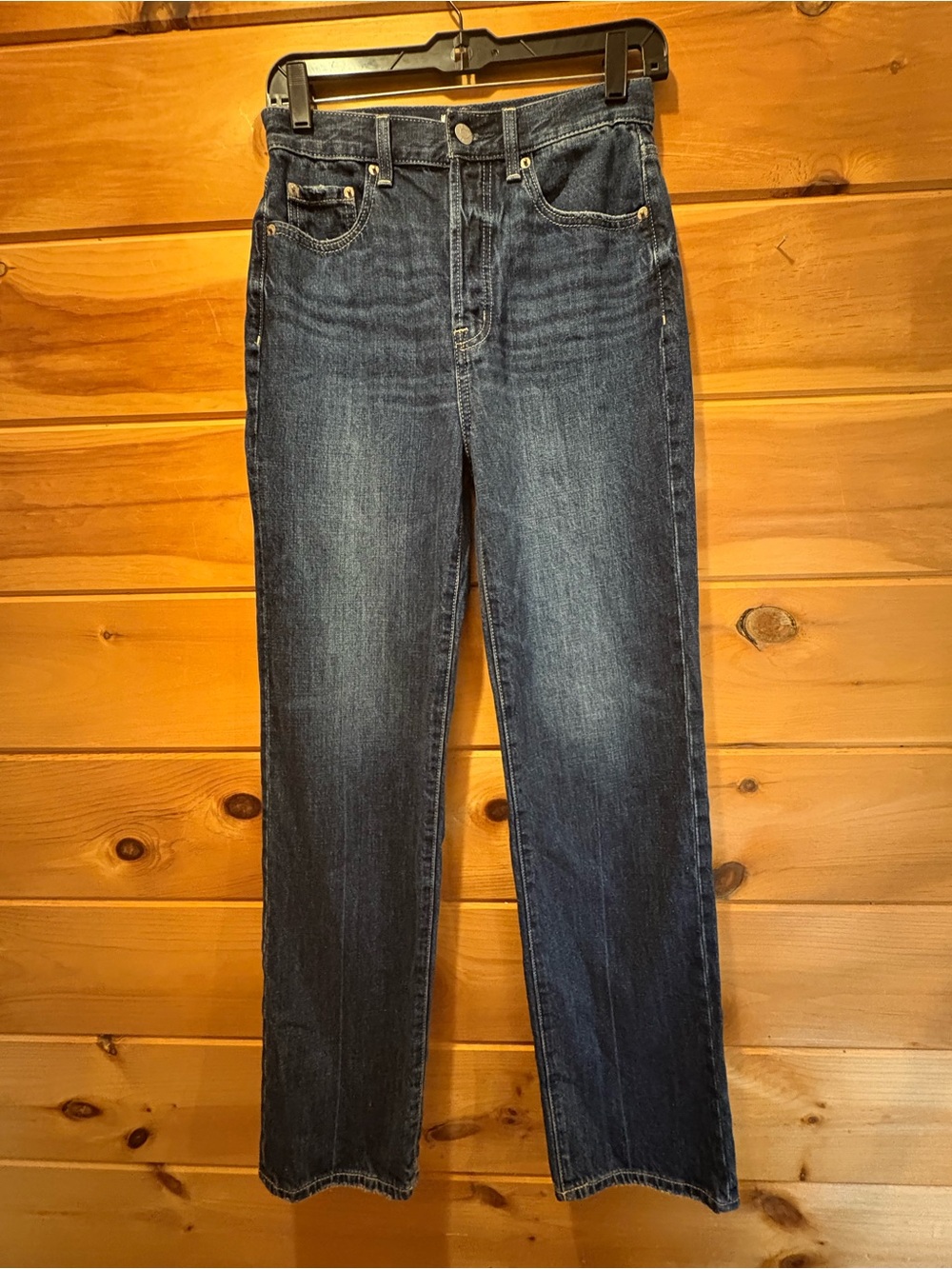 pistola Dark Blue Straight Leg Women's 5 Button Closure Jeans size 25